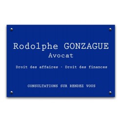 Plaque éco BLEU 30 x 20 cm