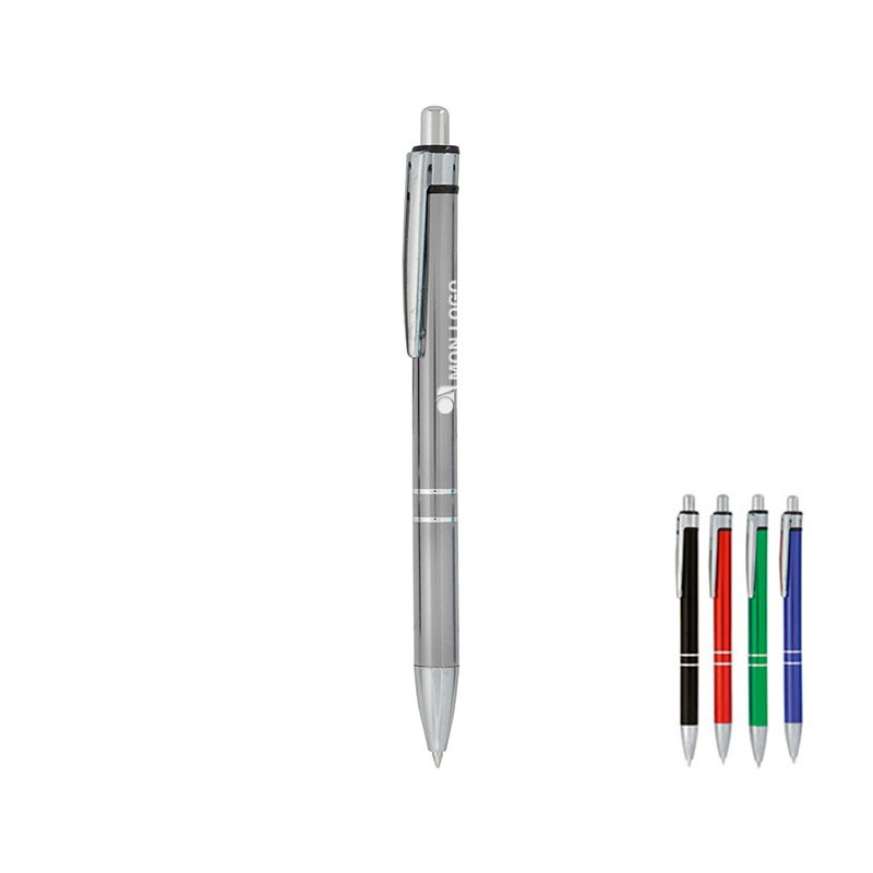 Stylo Bille Personnalisable Aluminium Bleu au design unique