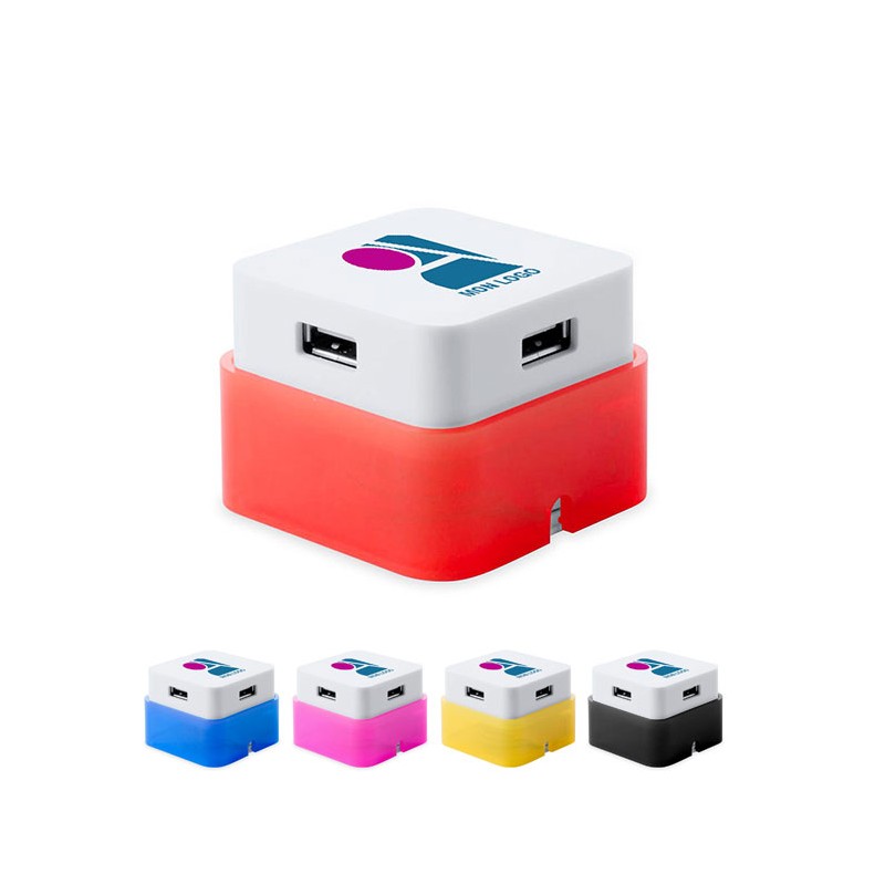 Multi port USB 4 ports USB 2.0 'Dix' Couleur Jaune