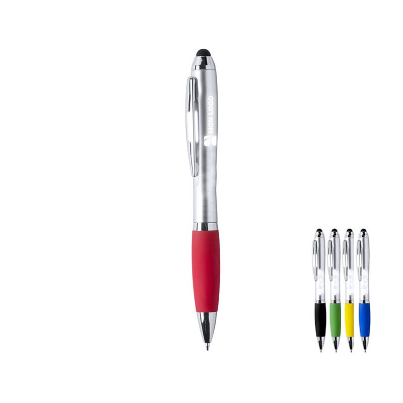 Stylo Bille Personnalisé Avec LED Et Stylet, Stylo personnalisé