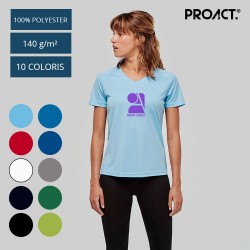 T shirt femme ®Proact personnalisé en polyester respirant 140G/M² Sport