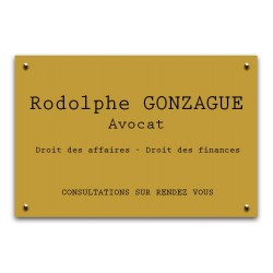 Plaque classique OR 30 x 20 cm