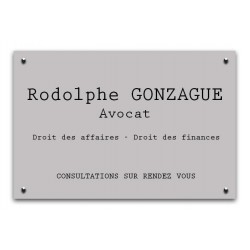 Plaque classique ARGENT 30...