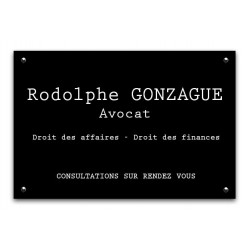 Plaque classique NOIR 30 x...